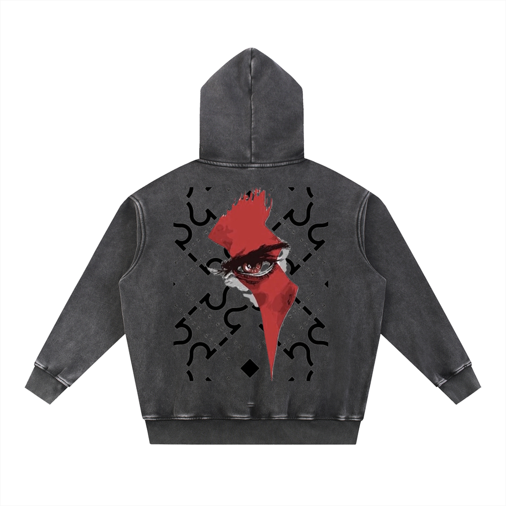 Snow Wash Fleece Oversize Hoodie