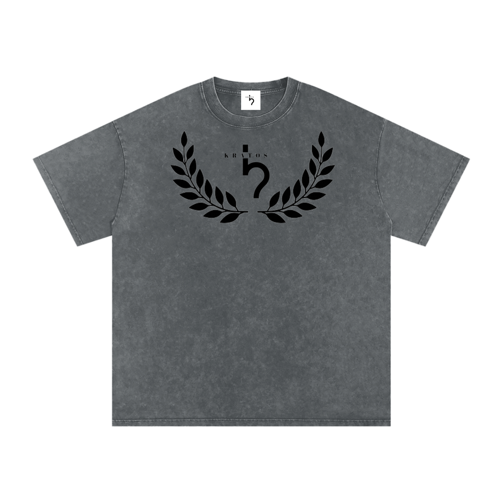 Snow Washed Oversized Cotton T-Shirt
