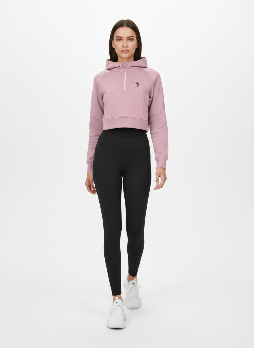 Women's Cropped Half-Zip Hoodie