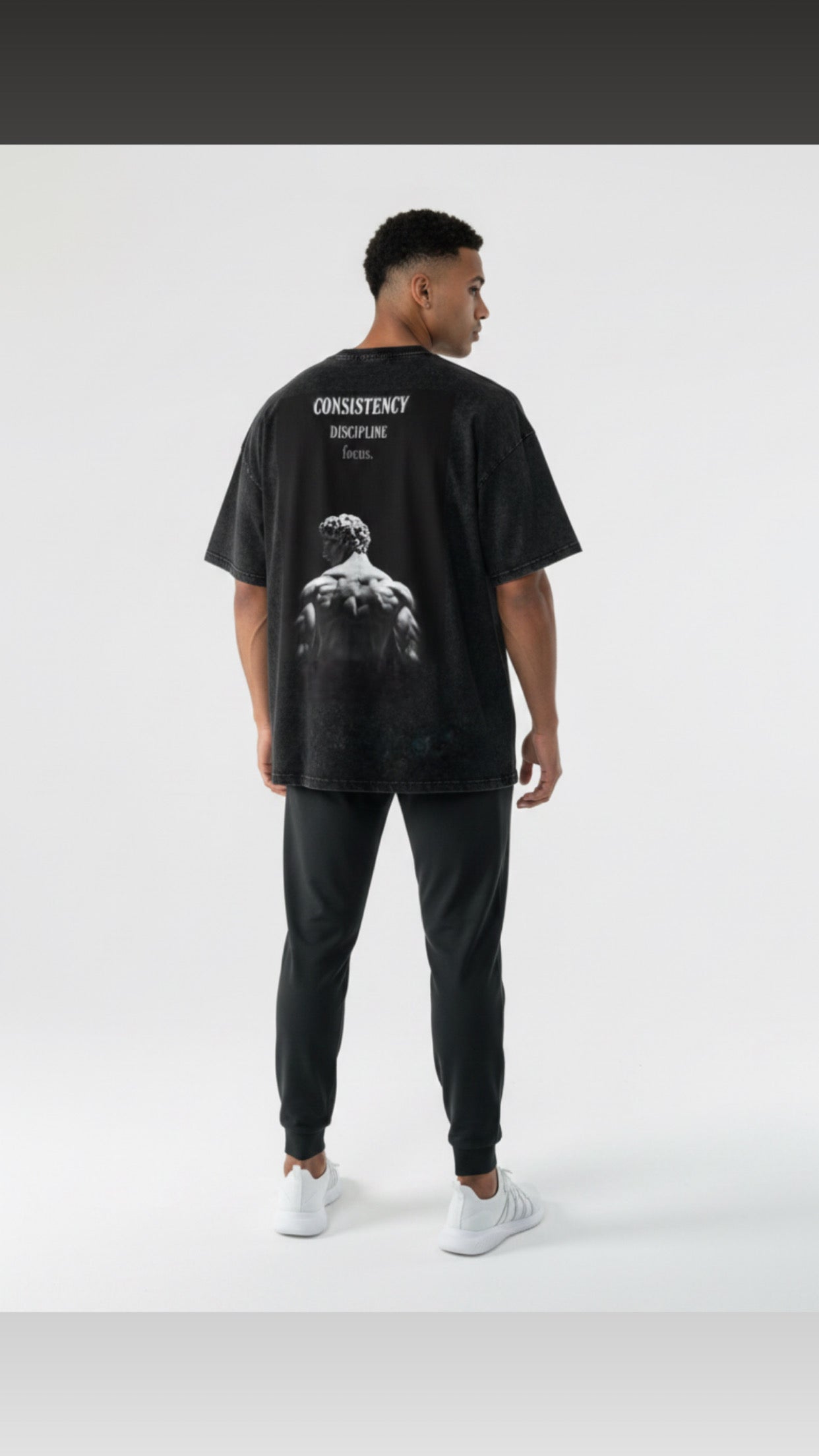 Men's Snow Washed Oversized T-Shirt