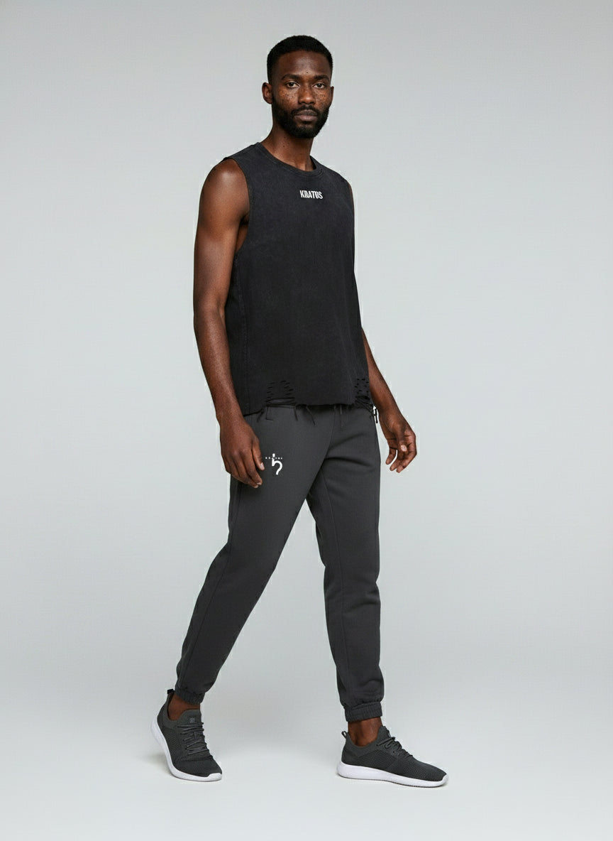 Men's Snow Washed Raw-Hem Tank Top