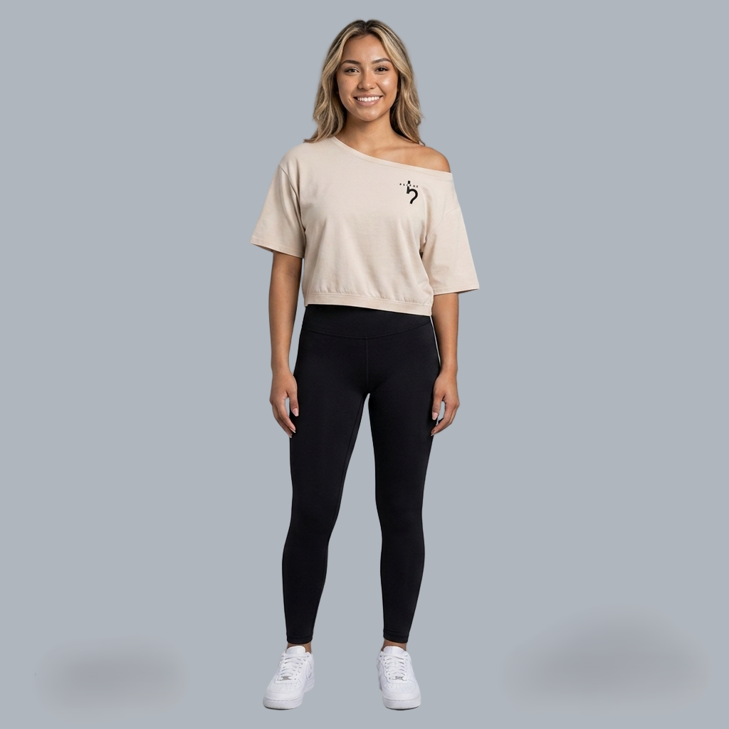 Asymmetric Shoulder Oversized Cotton T-Shirt