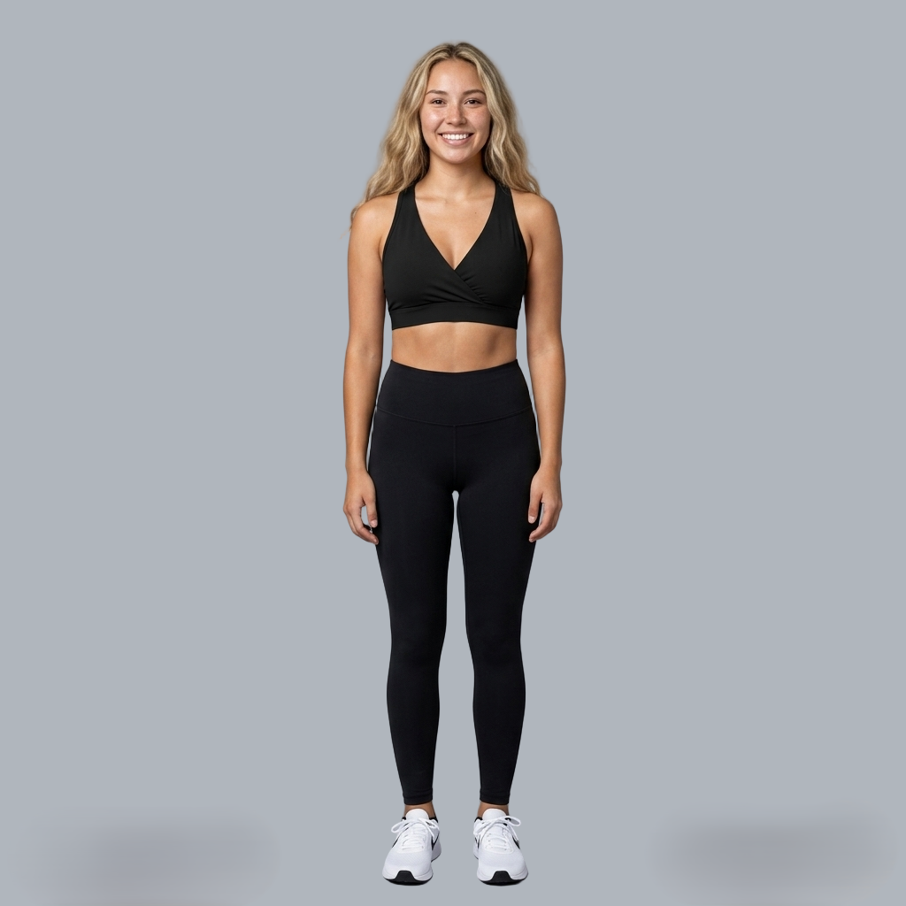 Women's Crossover V-Neck Sports Bra